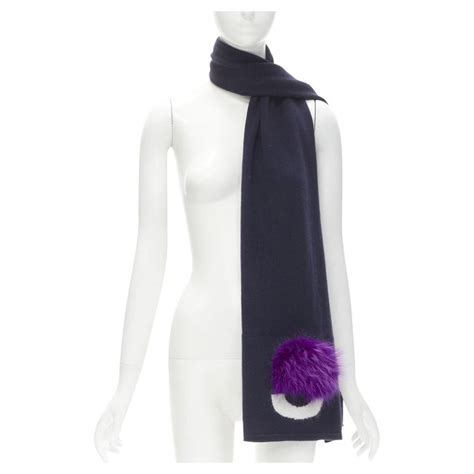 fendi wool scarf|fendi scarf with fur trim.